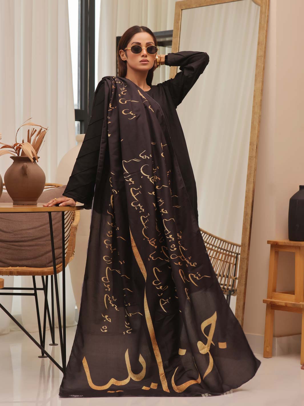 Jaun Elia Dupatta (Black)