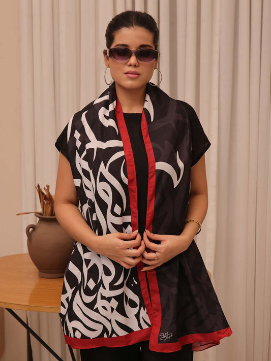 Huroof Stole (Black)