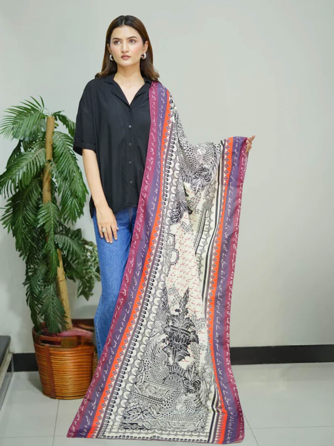 Veran Silk Dupatta( white)