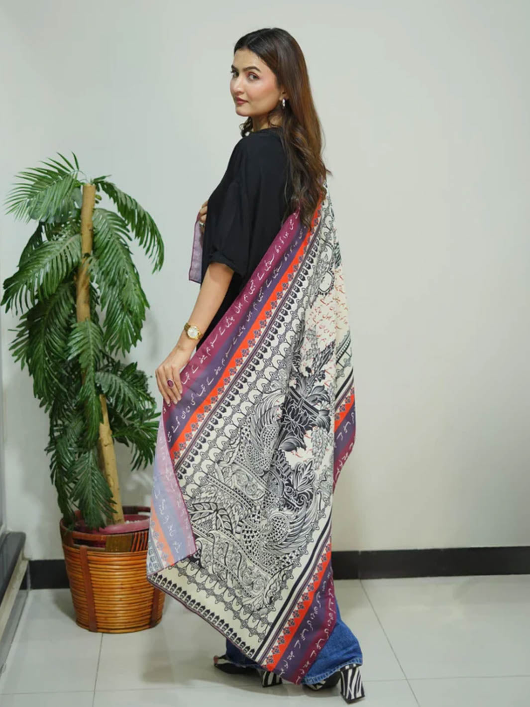 Veran Silk Dupatta( white)