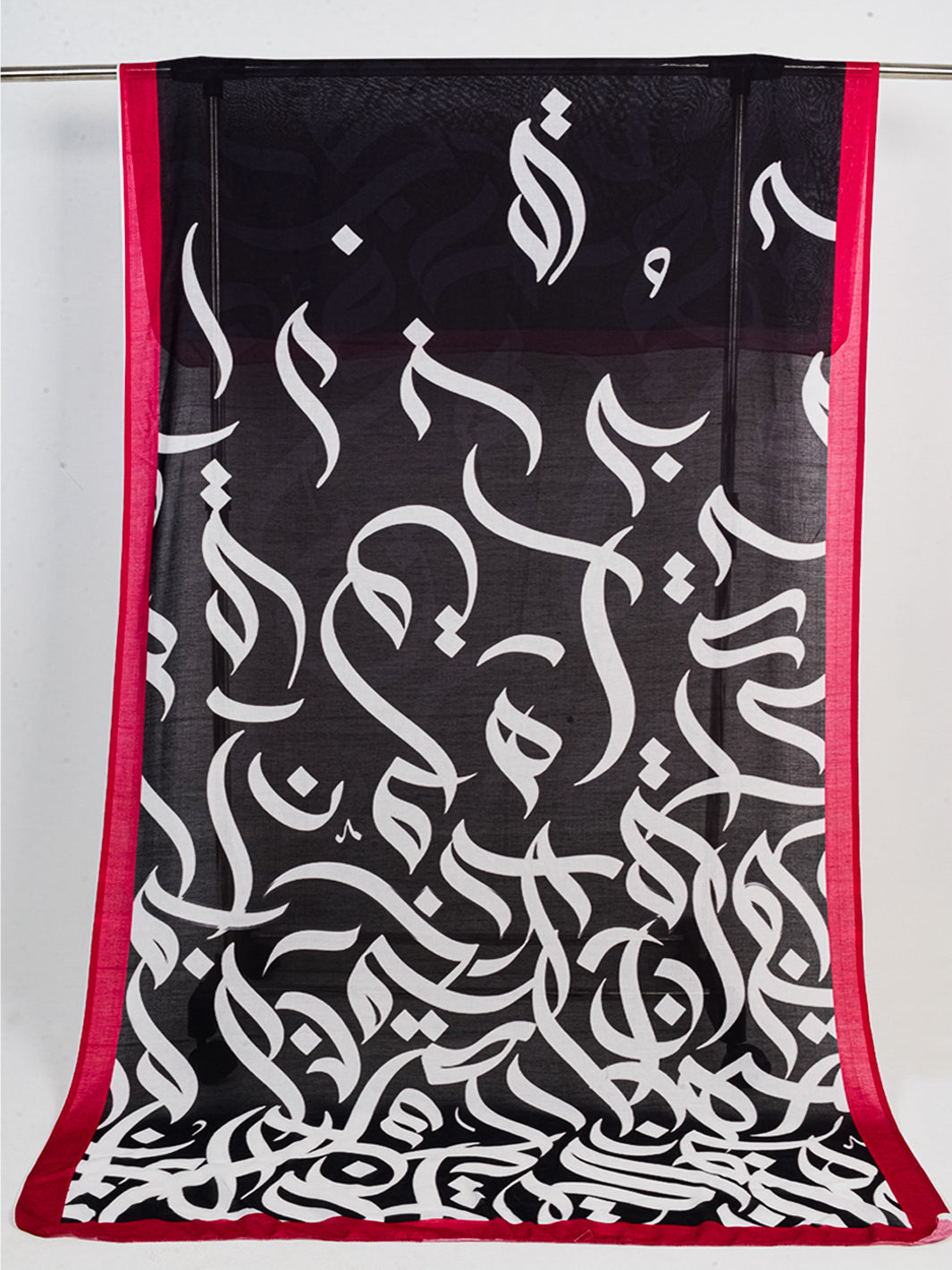 Huroof Voile Dupatta (Black)