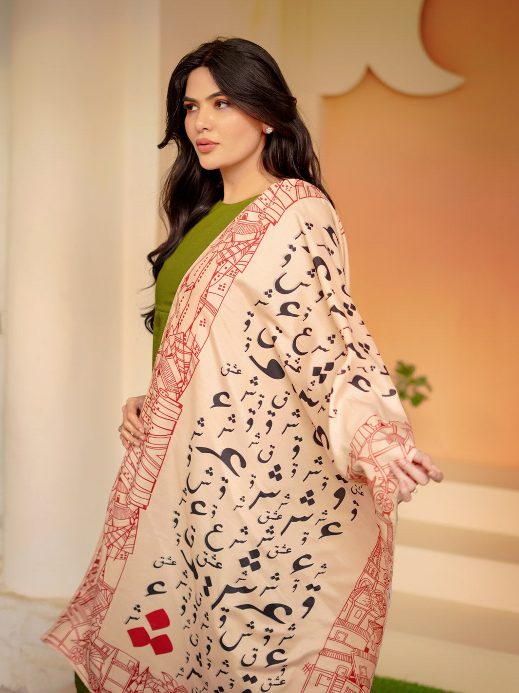 Ishq Ke Tukre Stole (Beige)