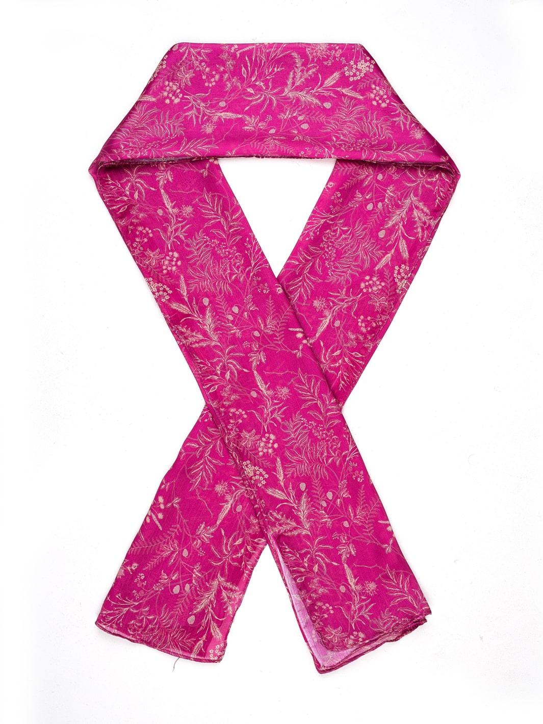 Farazi Floral Stole (Hot Pink)