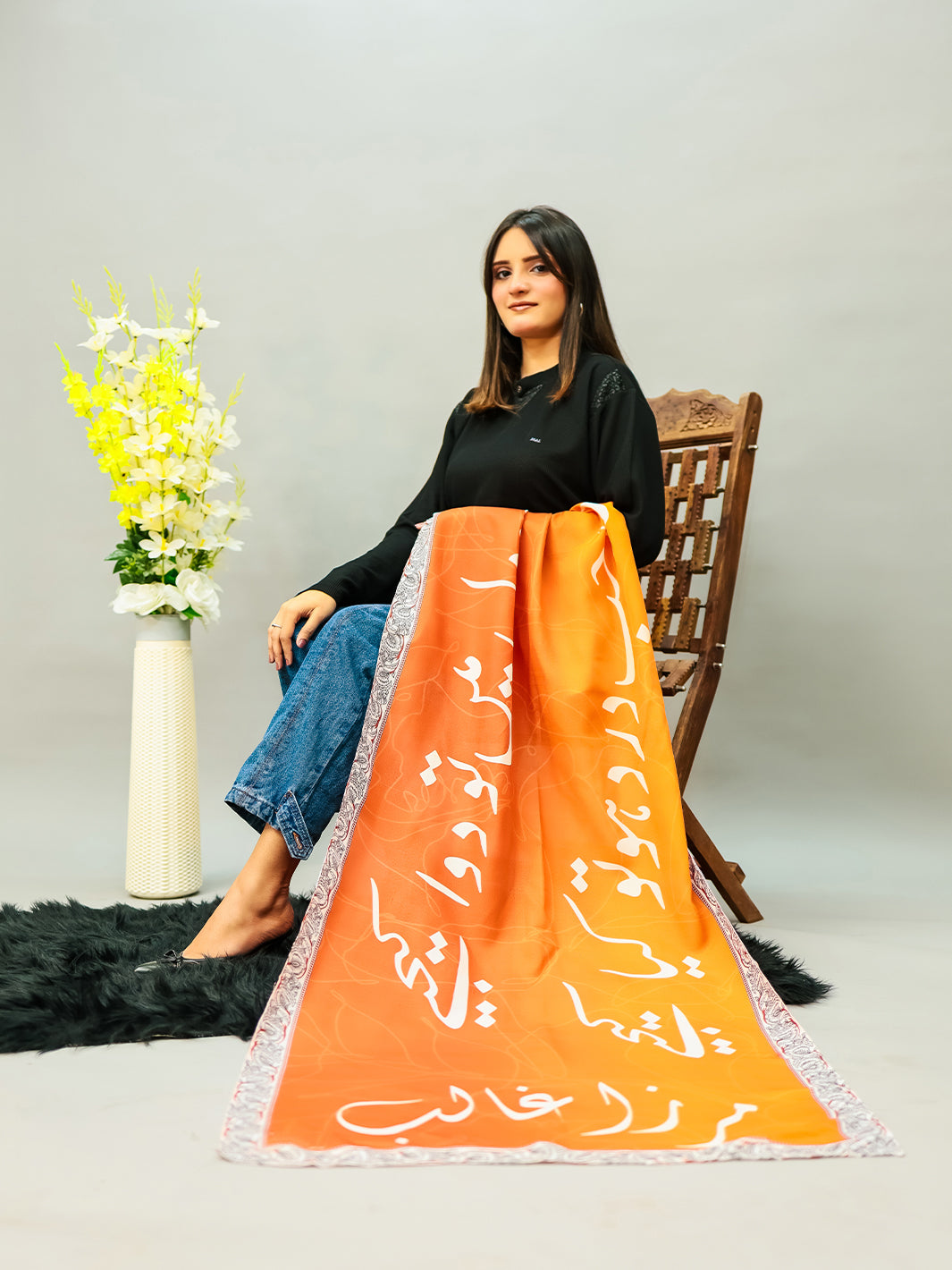 Dard e Dil Stole (Orange)