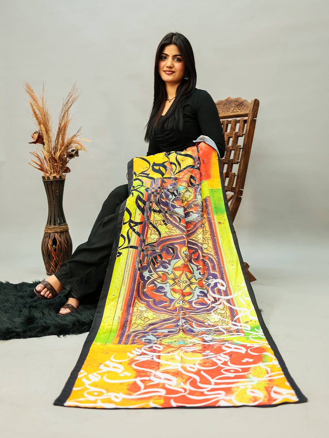Gulal Stole (Red)