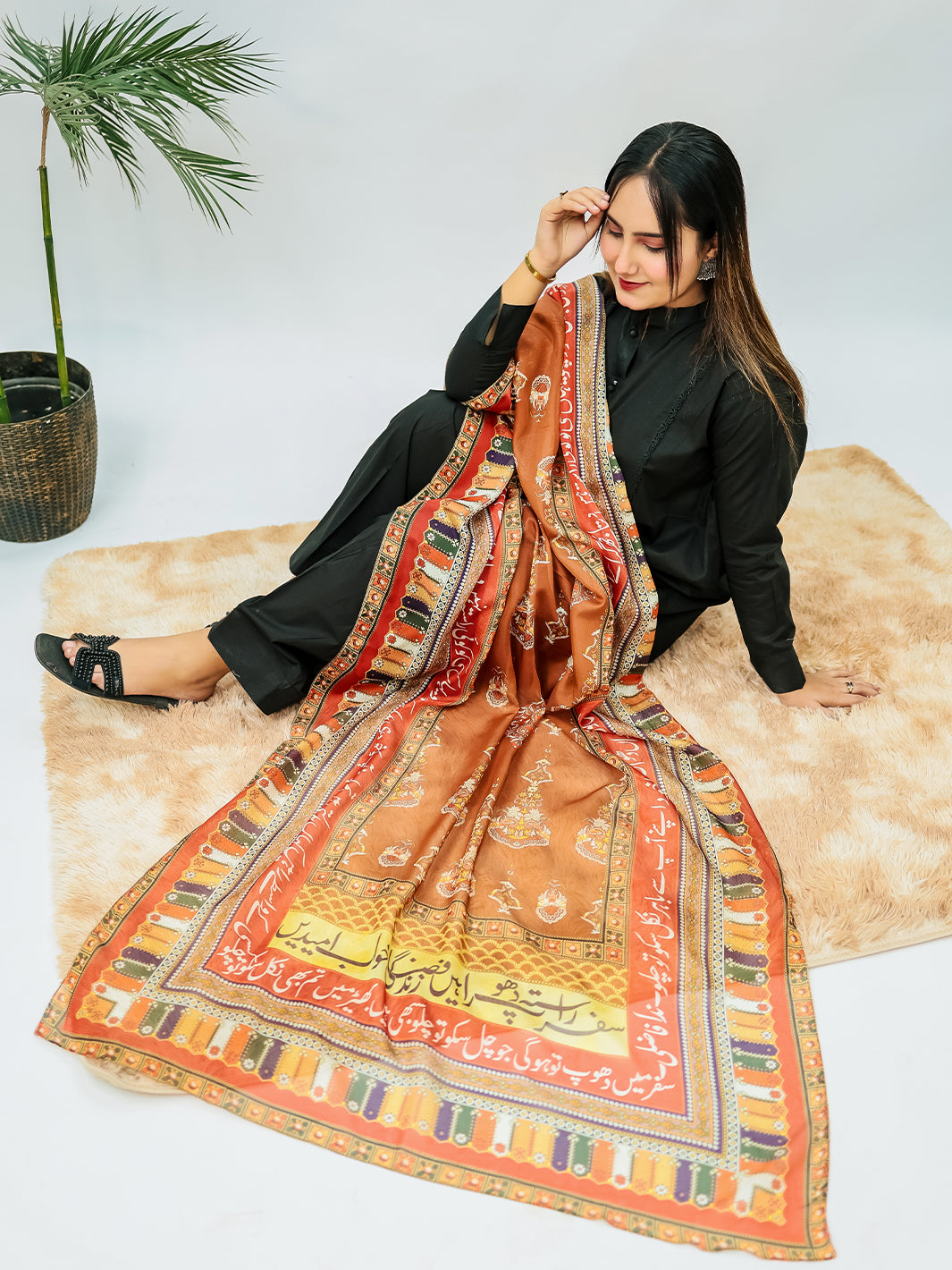 Safar Premium Silk Dupatta (Brown)