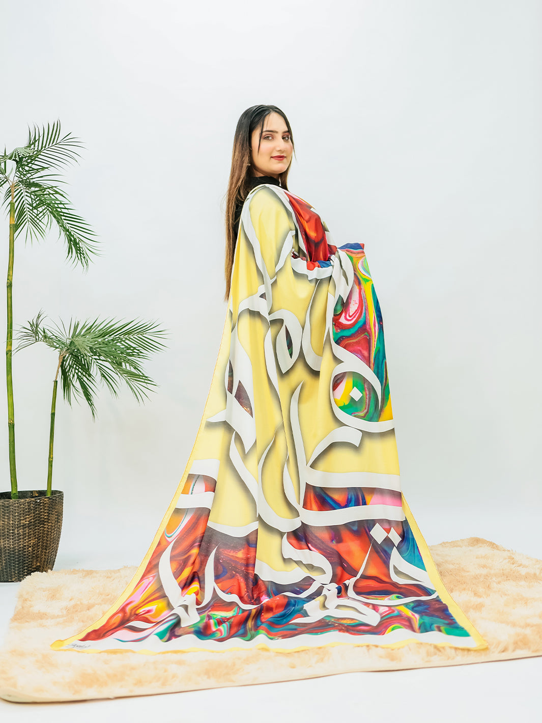 Gulzaar Voile Dupatta (Yellow)