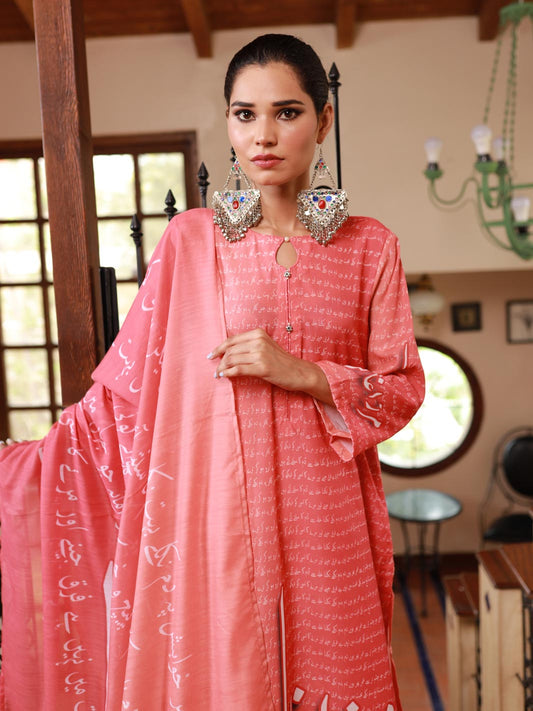 Mirza Ghalib 2 Piece (Peach)
