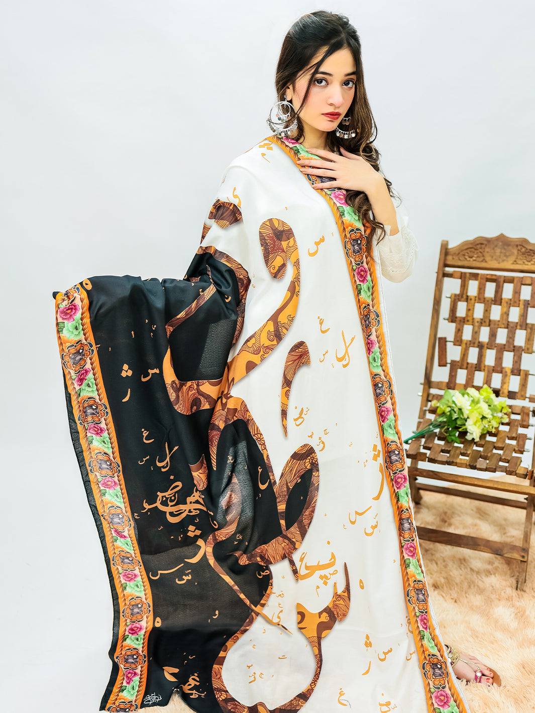 Sarsoun Voile Dupatta (Black)