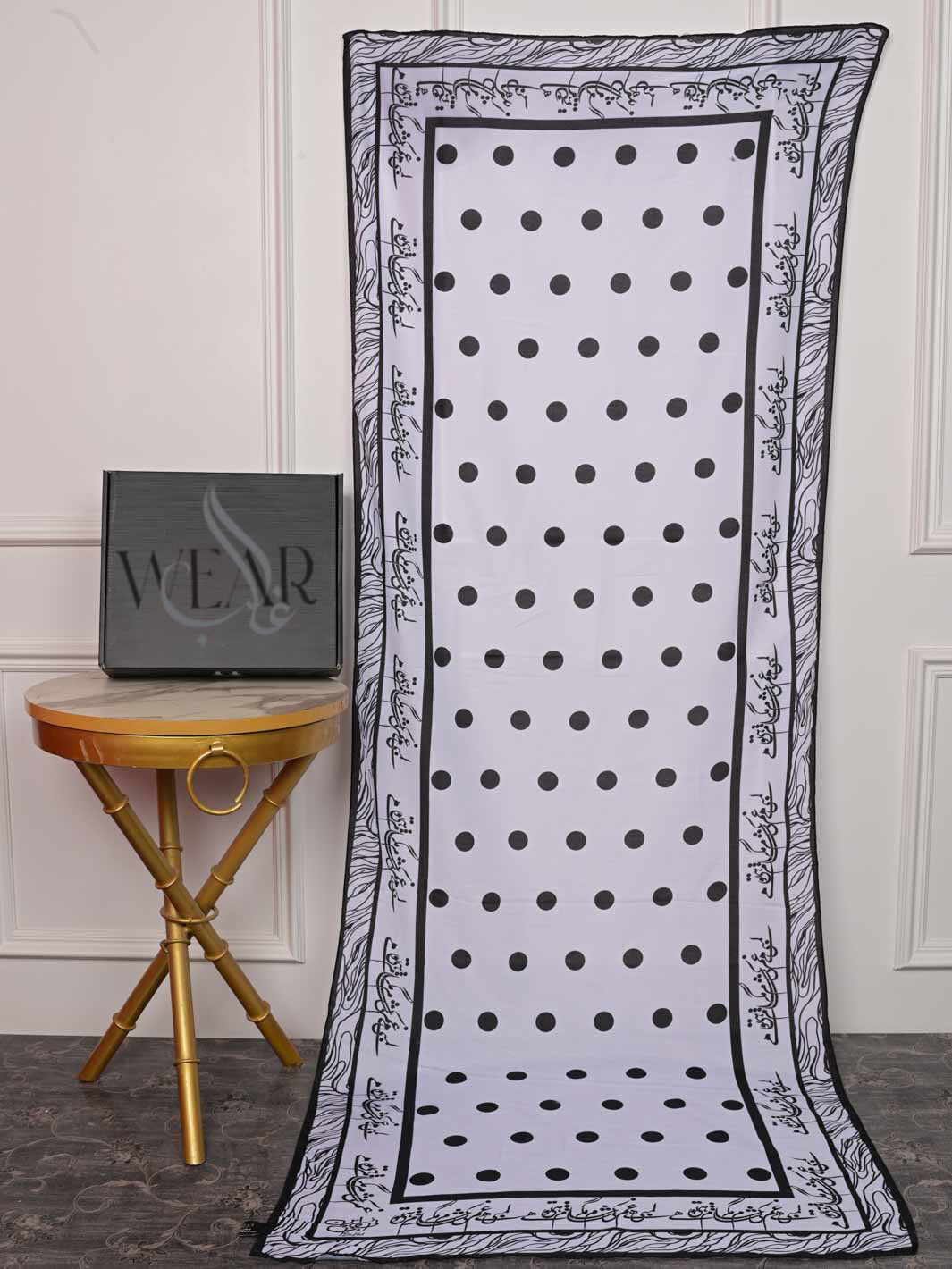 Polka Dot Stole (White)