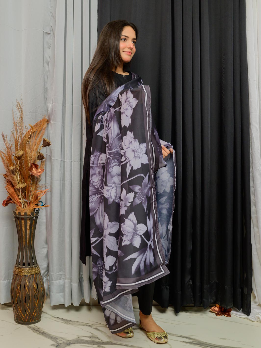 Flower Art Dupatta