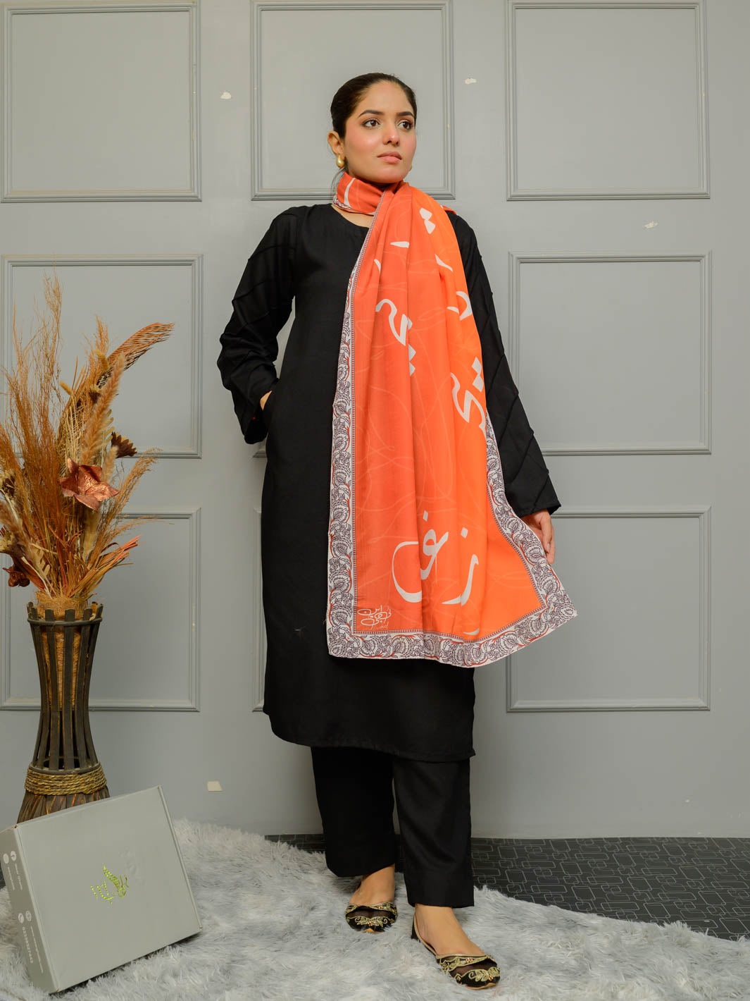 Dard e Dil Stole (Orange)