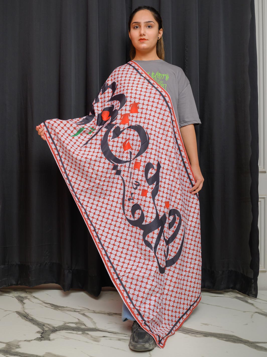 Rooh e Palestine Stole (Rose Gold)