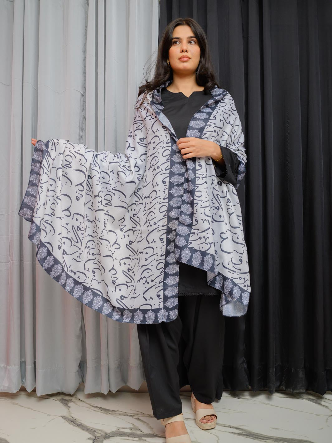Be Qaida Dupatta (White)