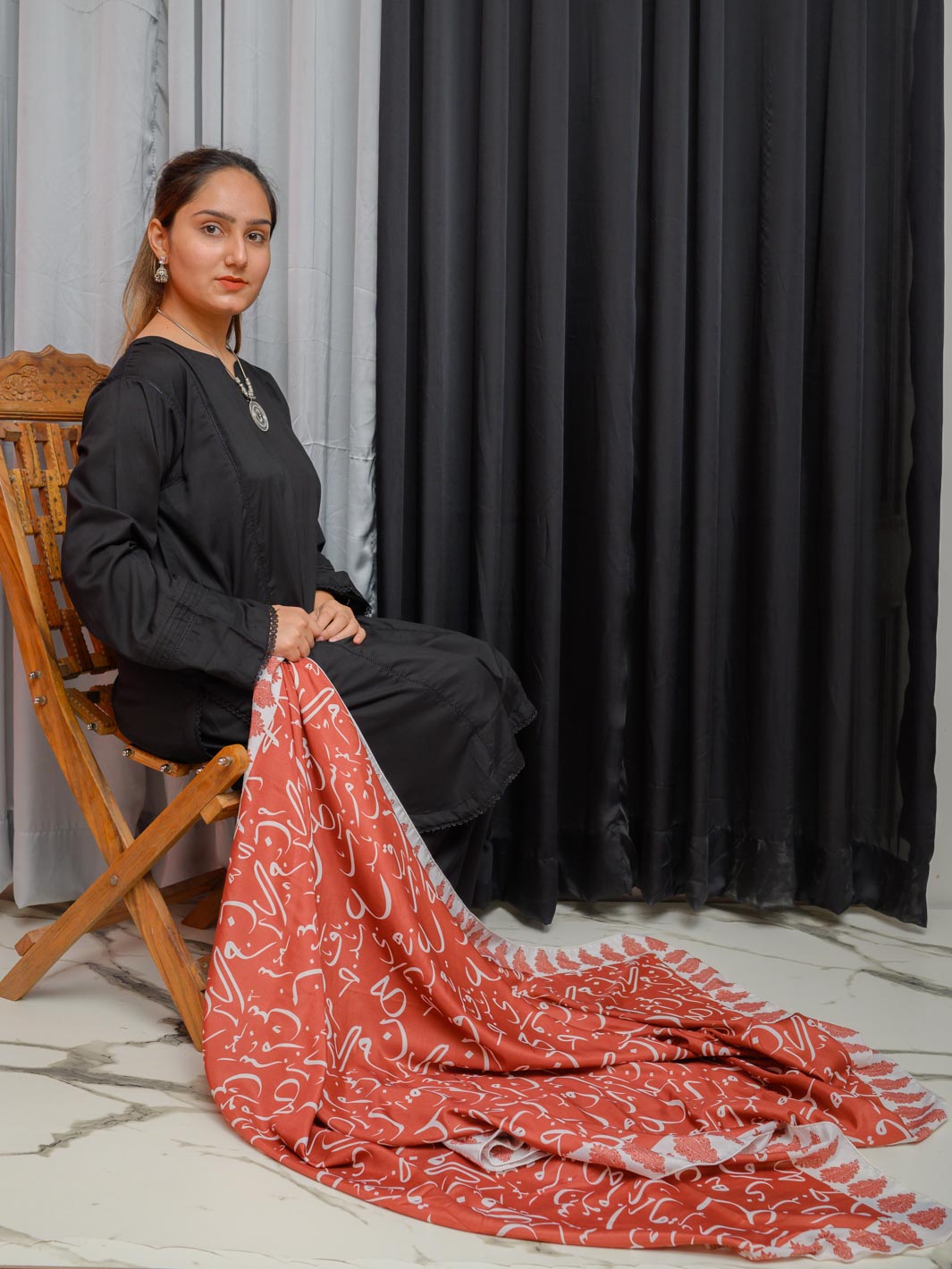 Be Qaida Dupatta (Rust)