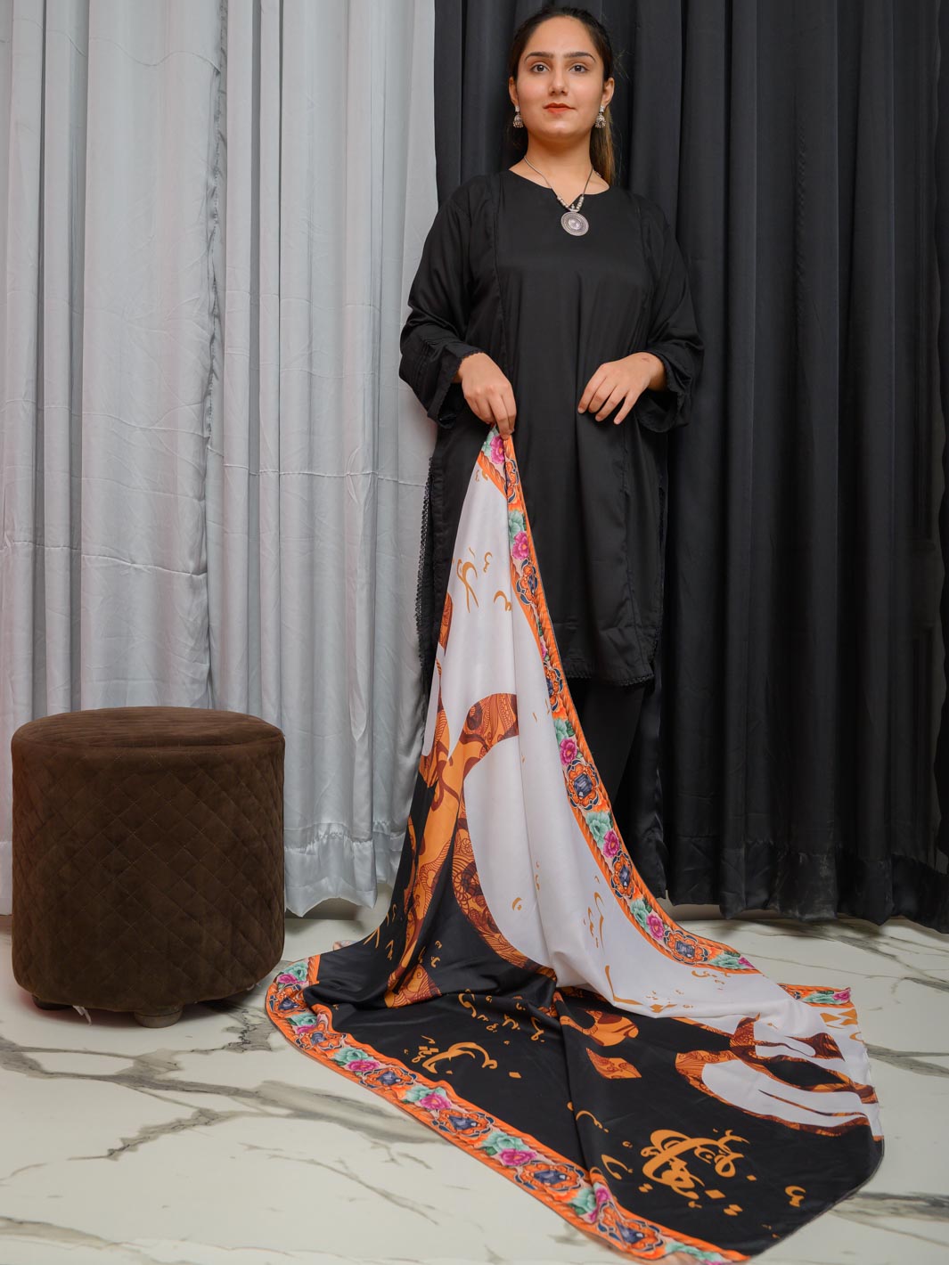 Sarsoun Dupatta (Black)