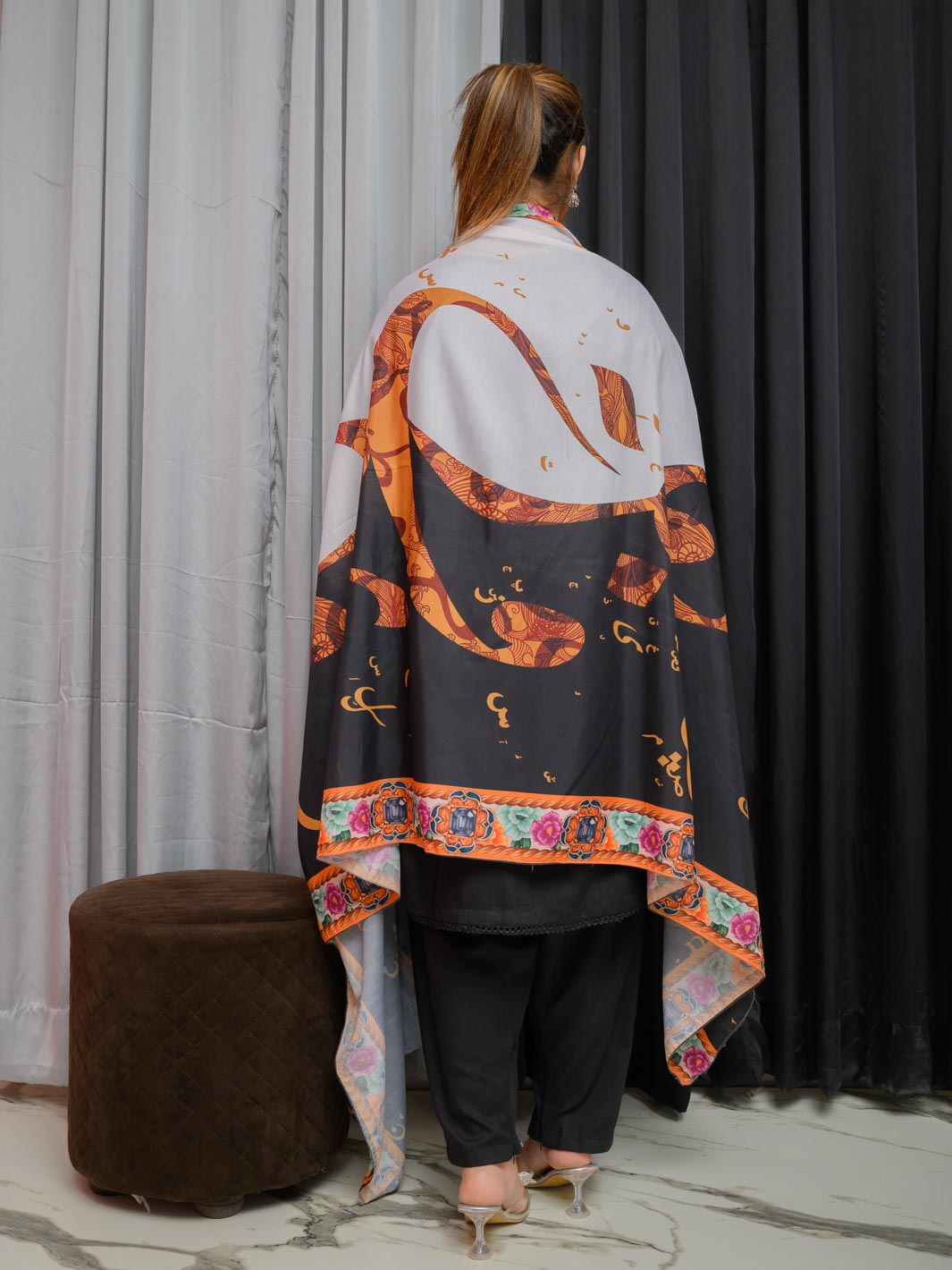 Sarsoun Dupatta (Black)