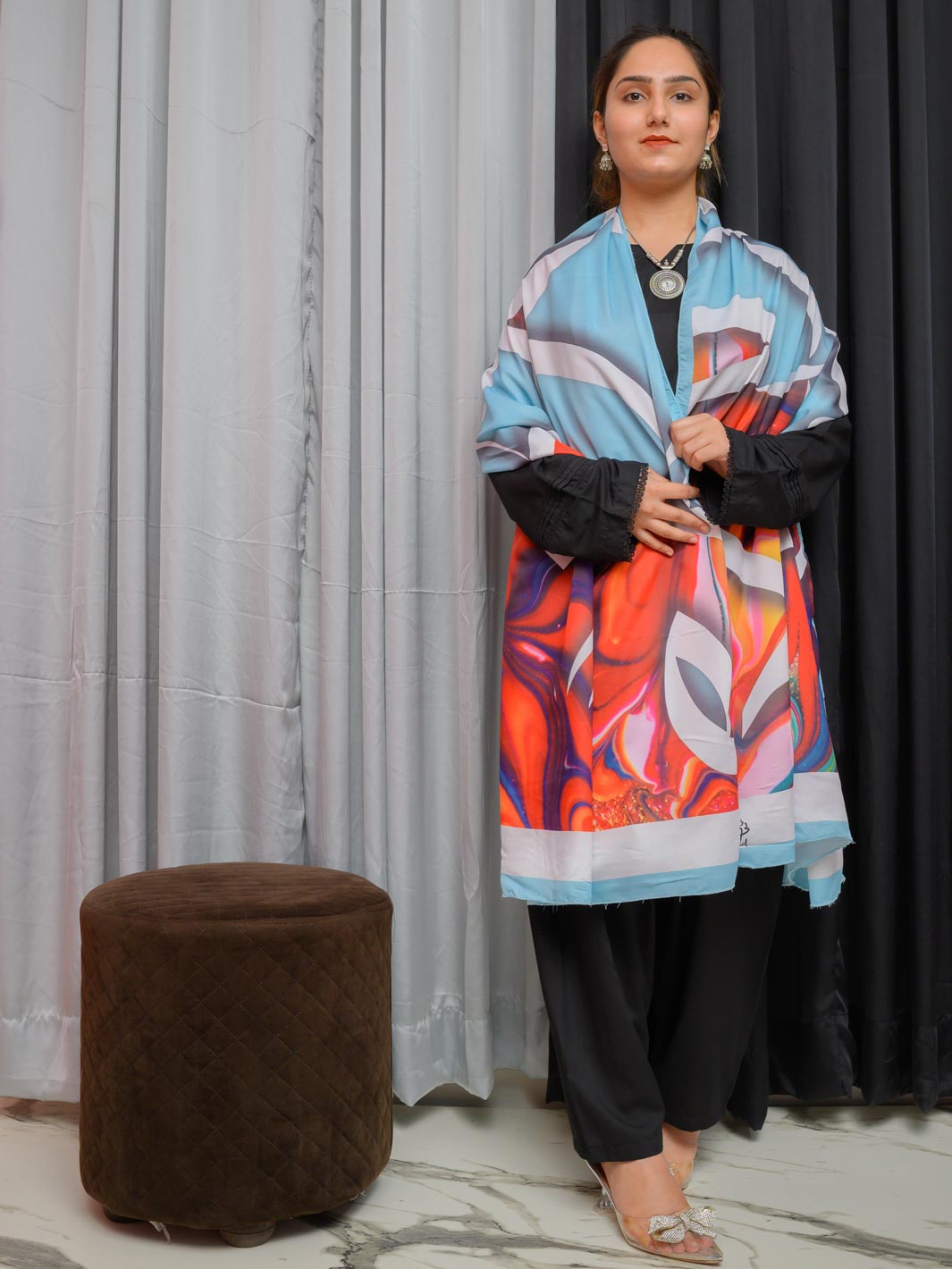 Gulzaar Dupatta (Sky Blue)