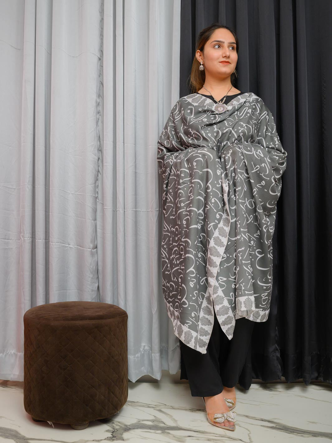 Be Qaida Dupatta (Olive Green)