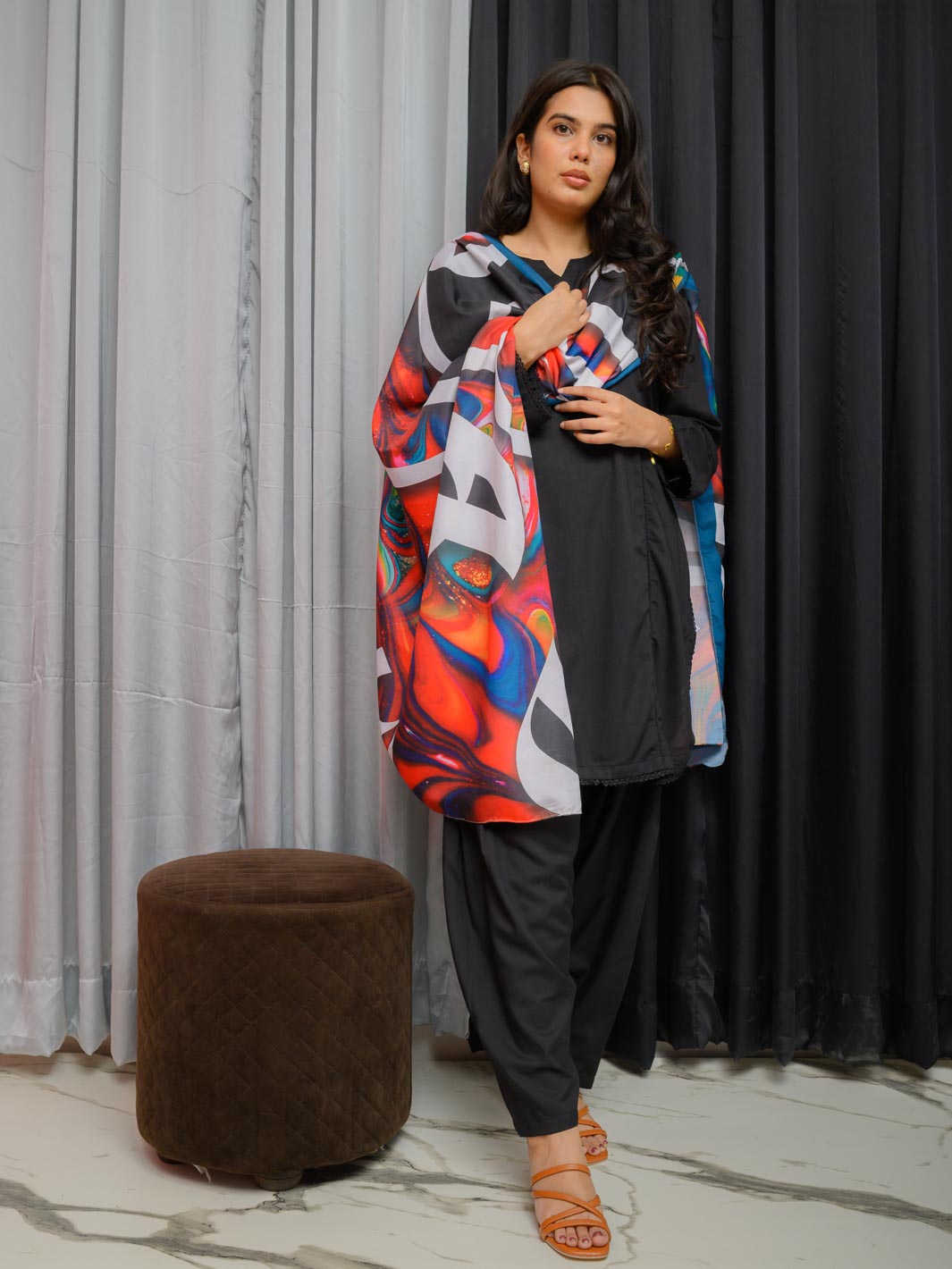 Gulzaar Dupatta (Black)