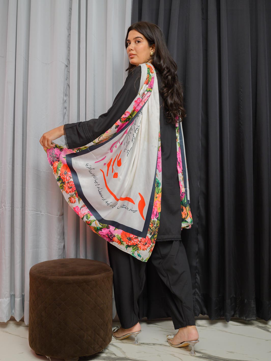Khushboo Silk Dupatta (White)