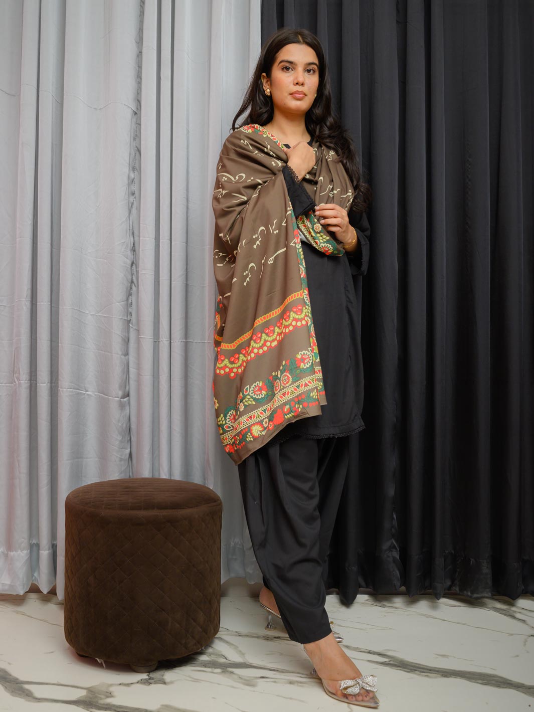 Washma Dupatta (Olive)