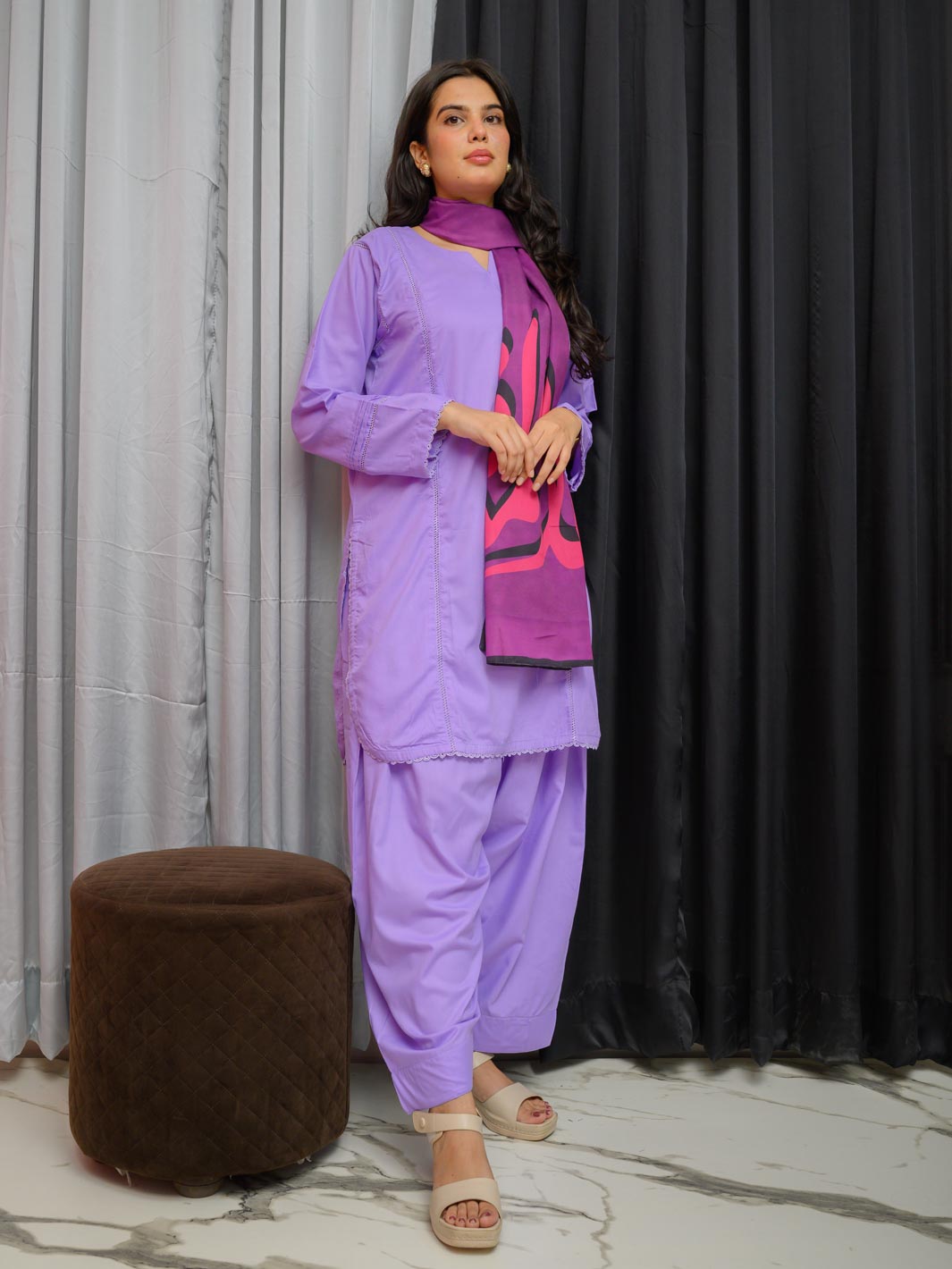 Iqbal ki Arzoo Stole (purple)