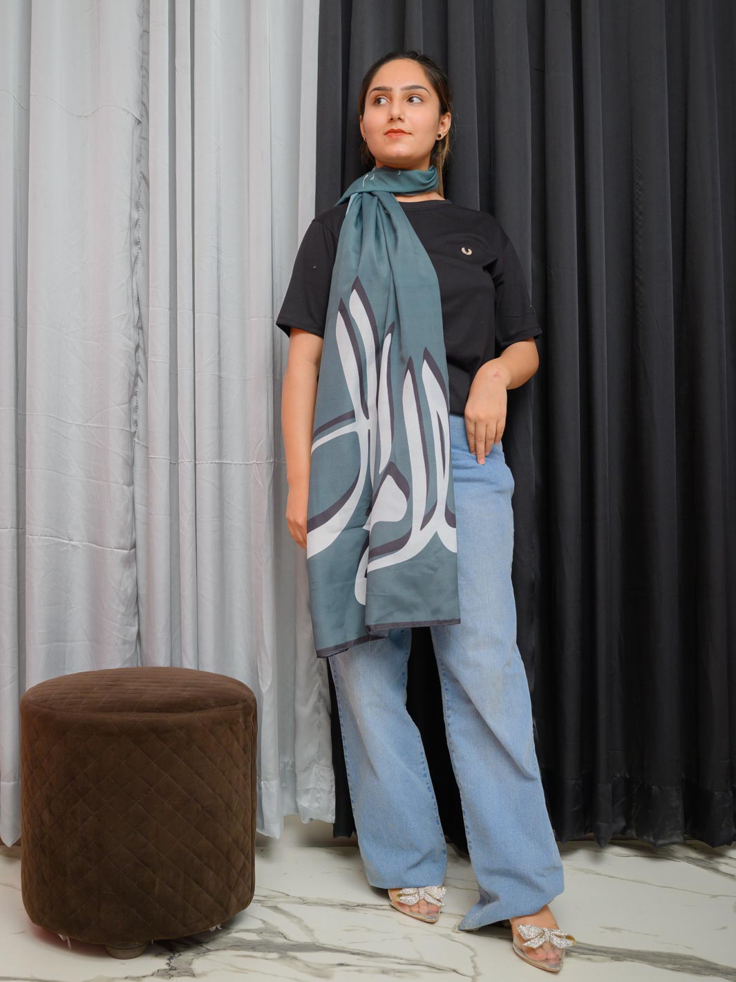 Iqbal ka Andaz Stole (Green )