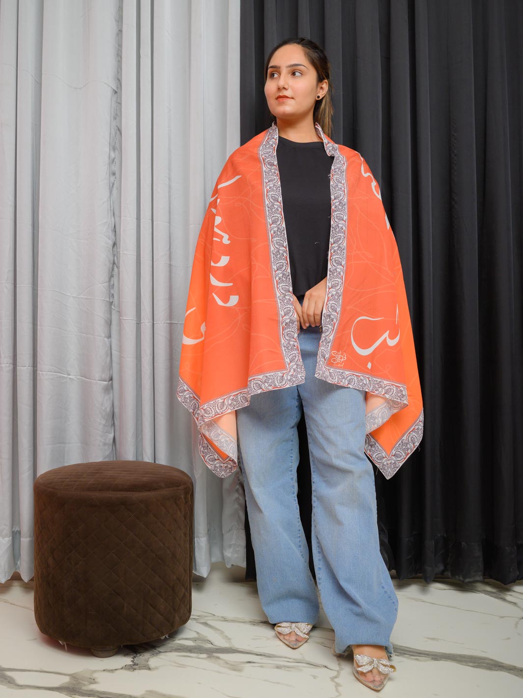 Dard e Dil Stole (Orange)