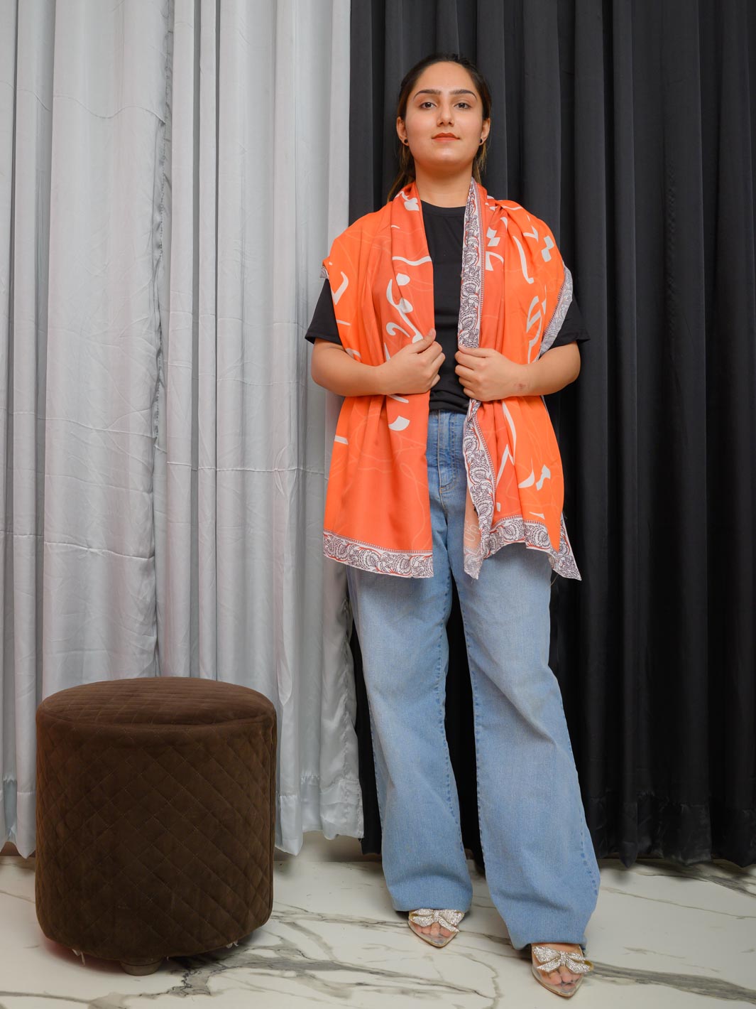Dard e Dil Stole (Orange)