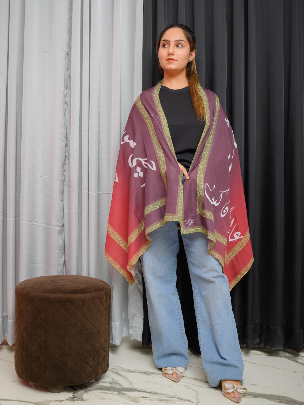 Buri Nazar Stole (Maroon)