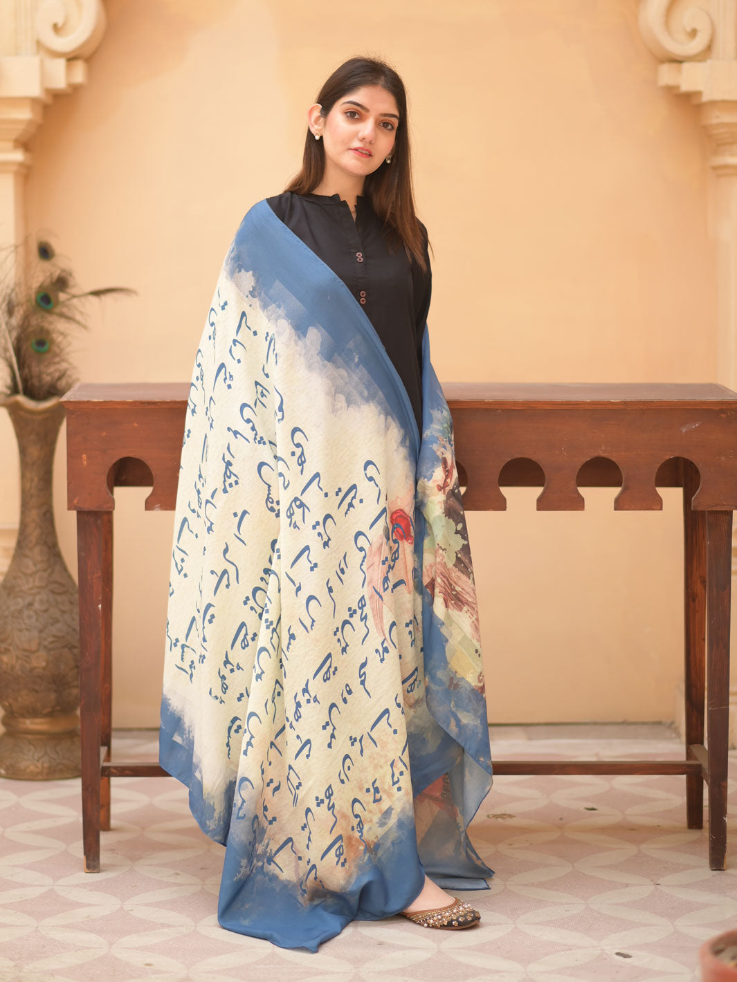 Din Purane Dupatta (Blue)