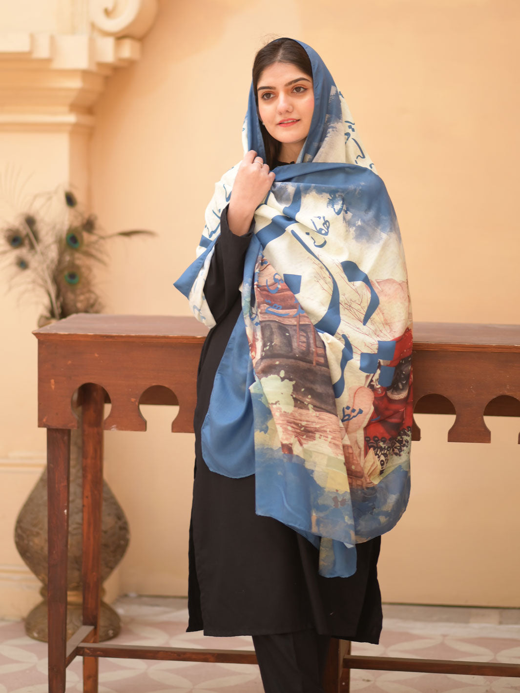 Din Purane Dupatta (Blue)