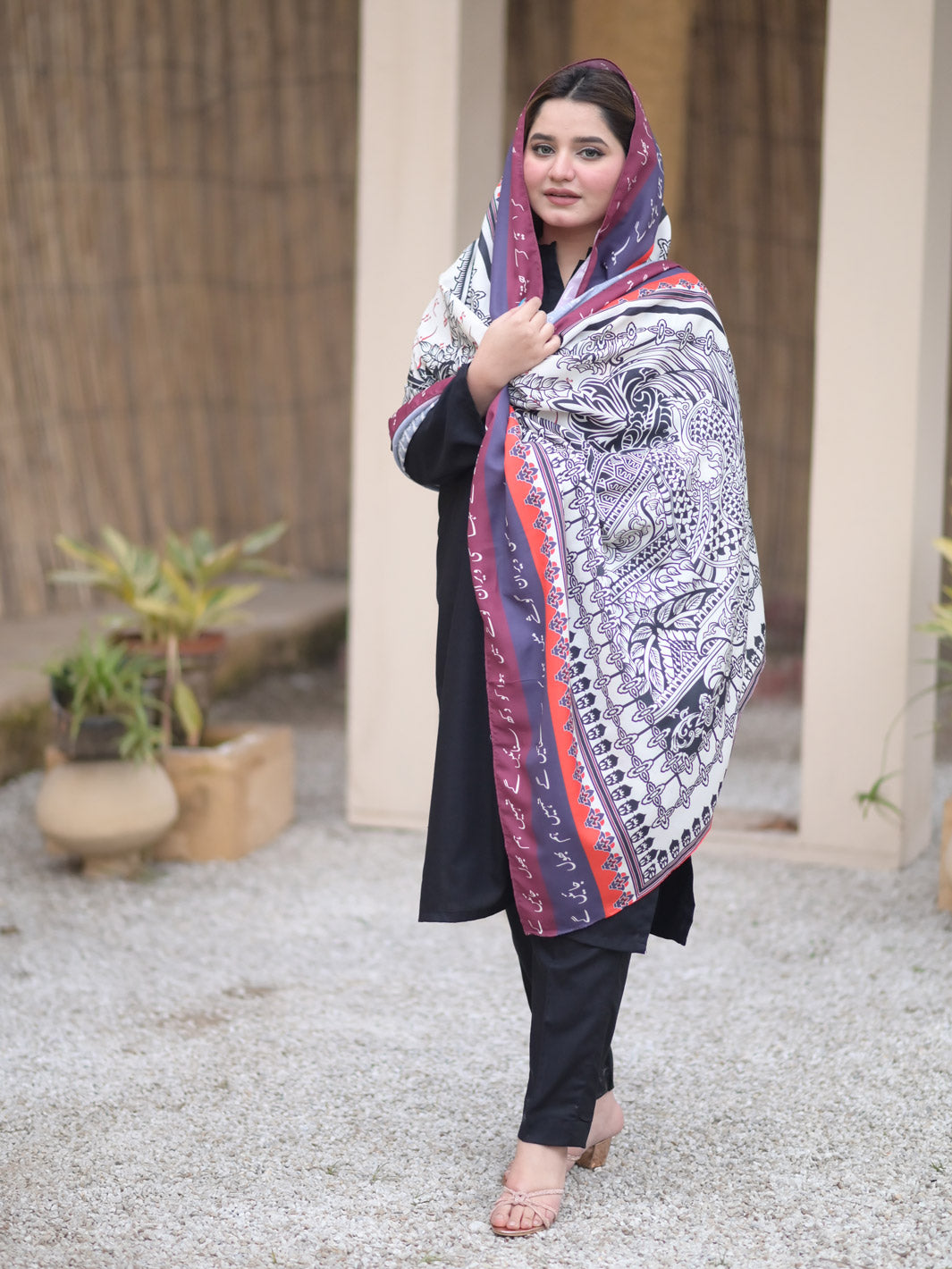 Veran Silk Dupatta( white)