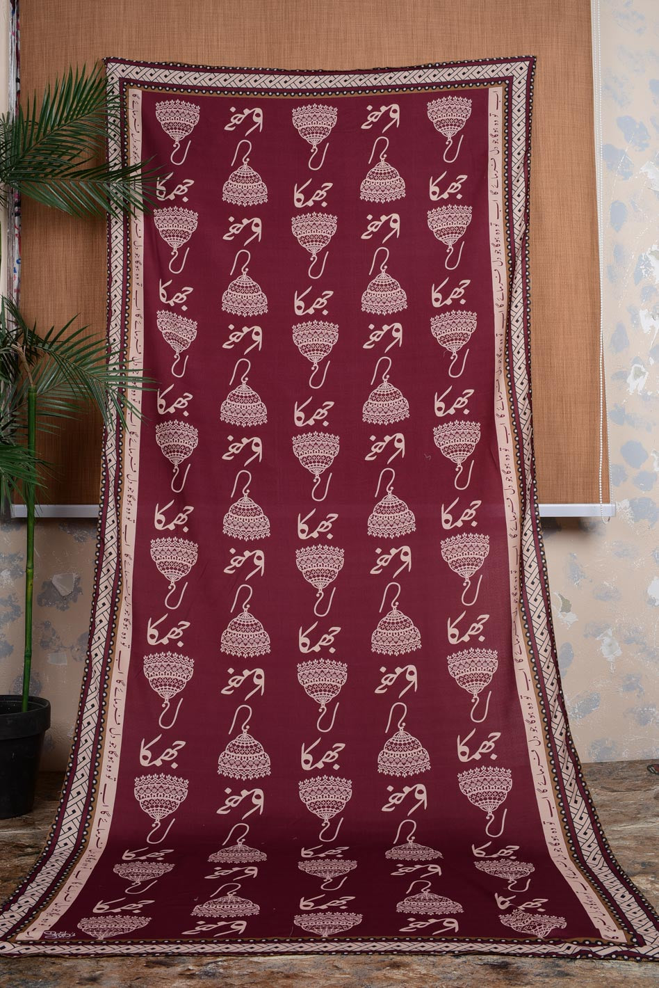 Jhumka Dupatta (Mroon)