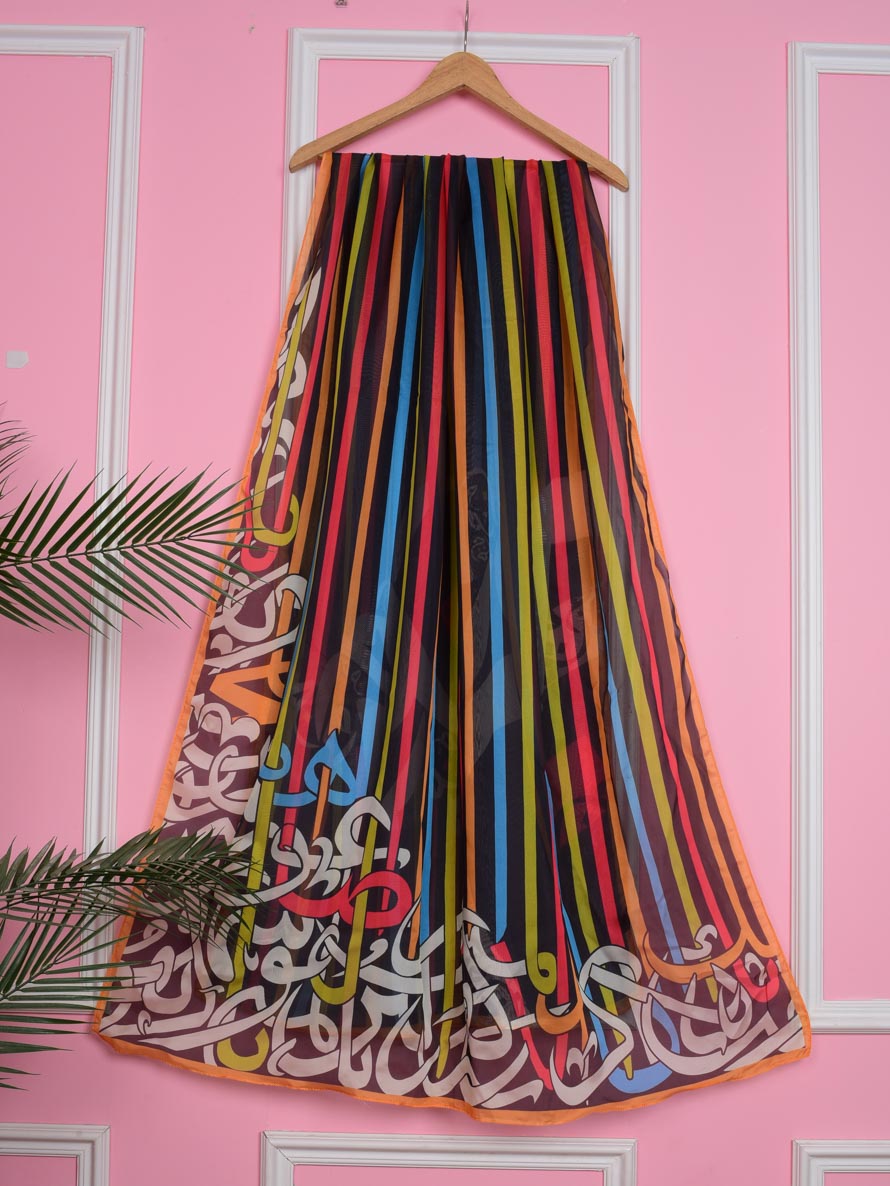 Stripe Premium Silk Dupatta (Multi)