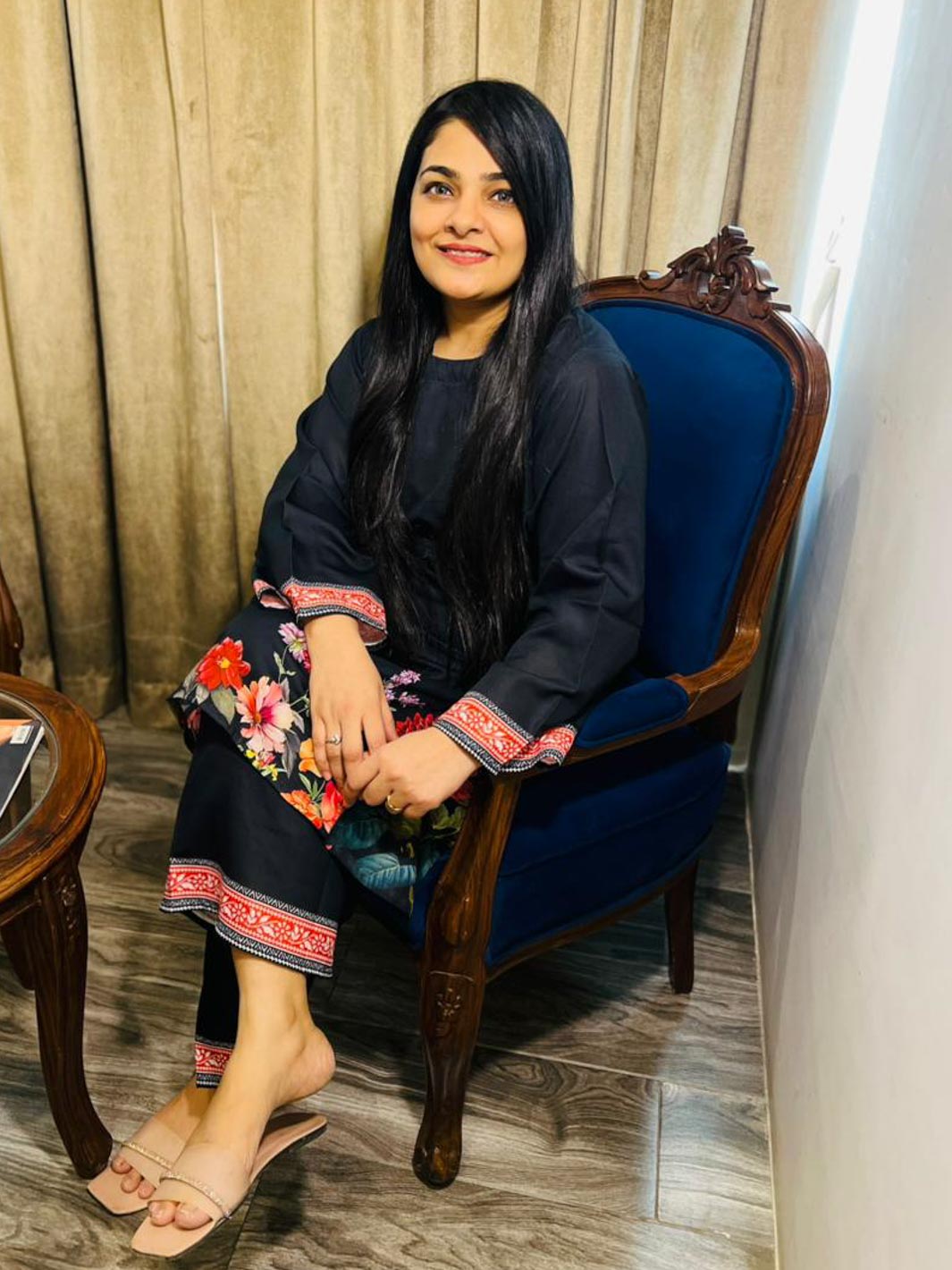 Banafshan Co-Ord Set (Midnight Black)