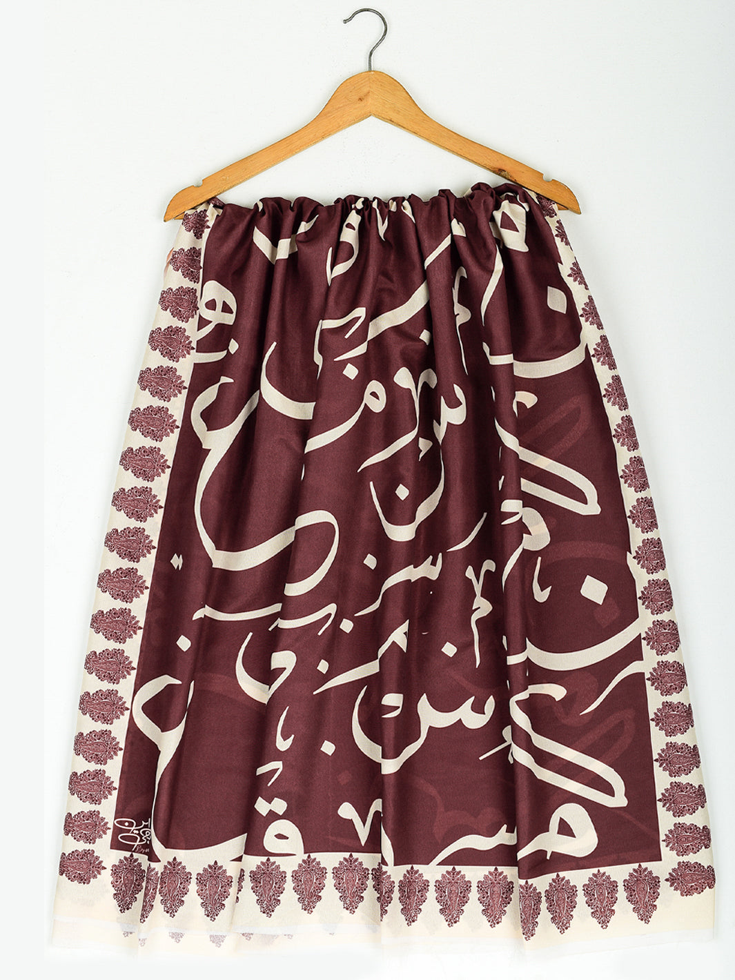 Huroof V2 Voile Dupatta (Maroon)