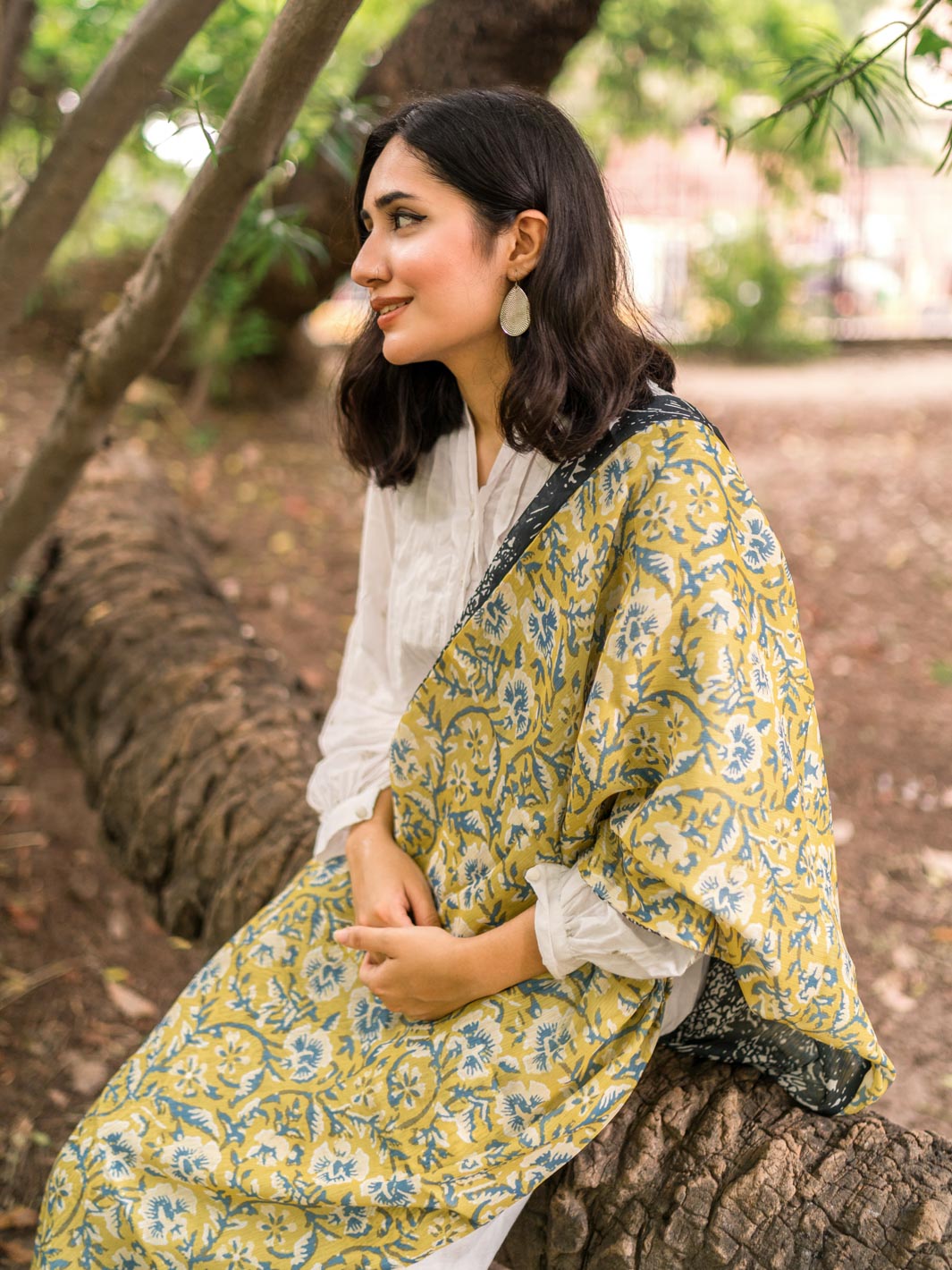 Orchids Floral Stole (Green)