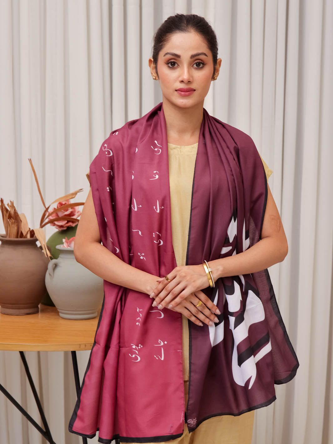Iqbal ka Andaz Stole (Maroon)