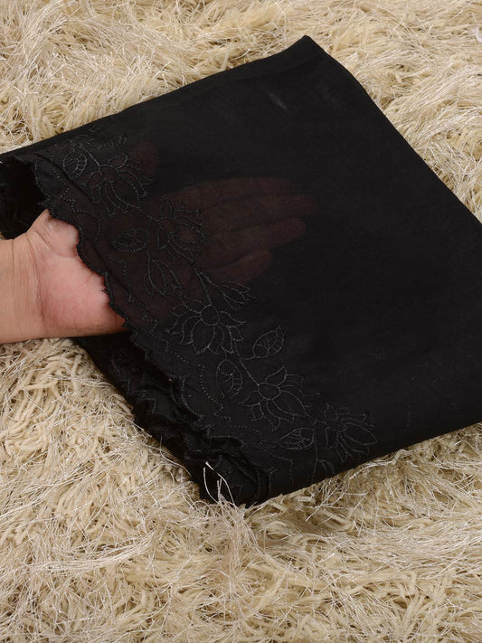 Pure Lawn Dupatta (Black 0010)