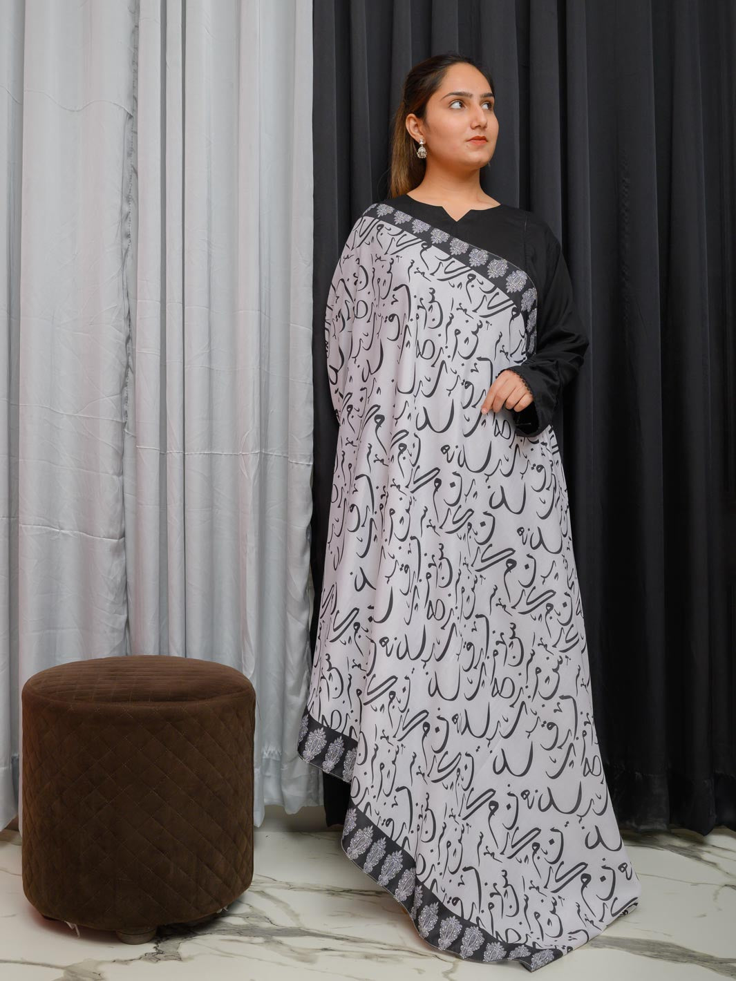 Be Qaida Shawl (White)
