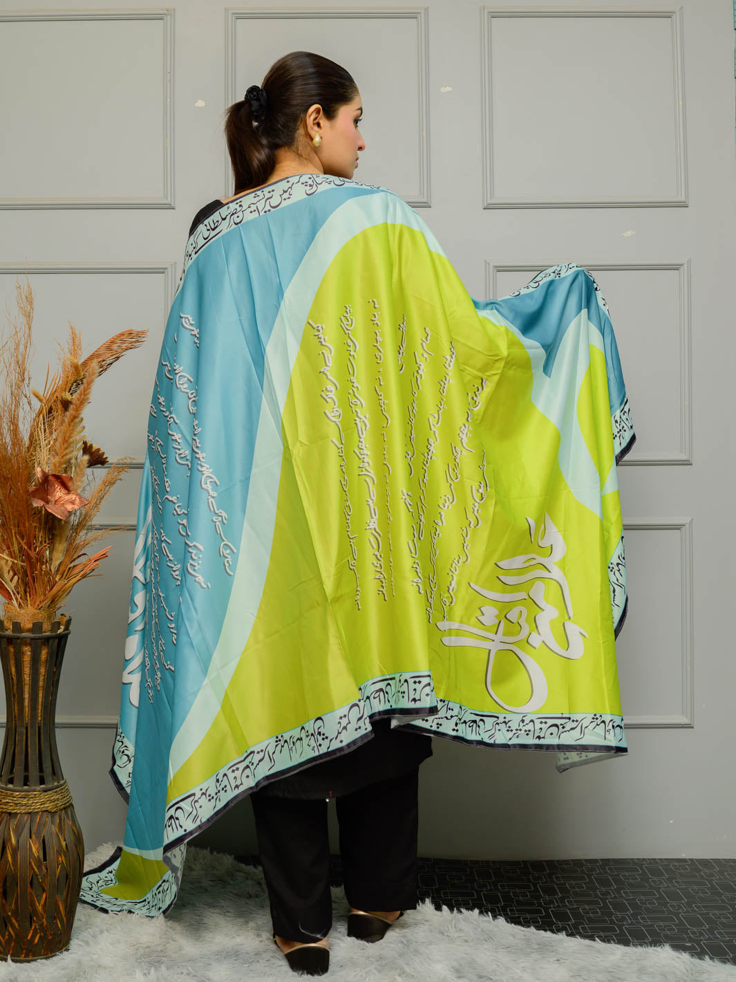 Qasre Sultani Silk Dupatta (Green)