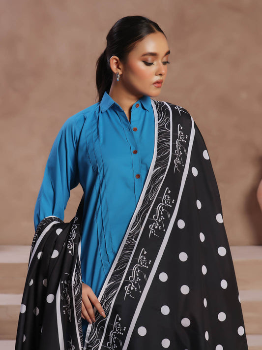 Polka Dot  Dupatta (Black)