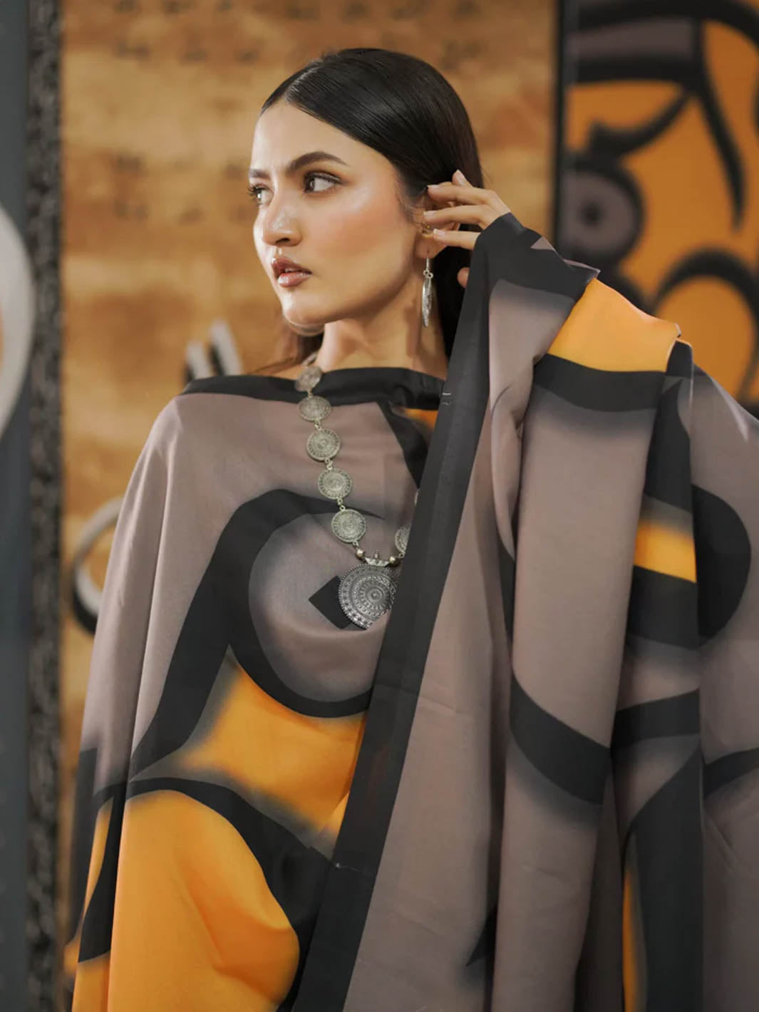 Huroof KI Mehfil Silk Dupatta