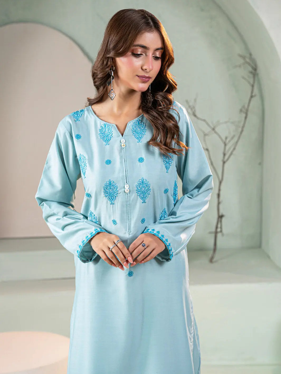 Afrozeh | Co-Ord Set | Aqua Blue