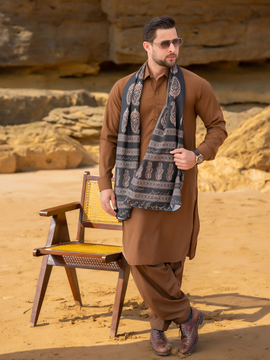 Ajrak batik Stole (Rose Gold - Men)