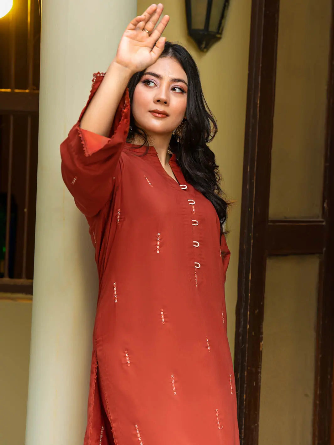 Nafeesa | Co-Ord Set | Rust