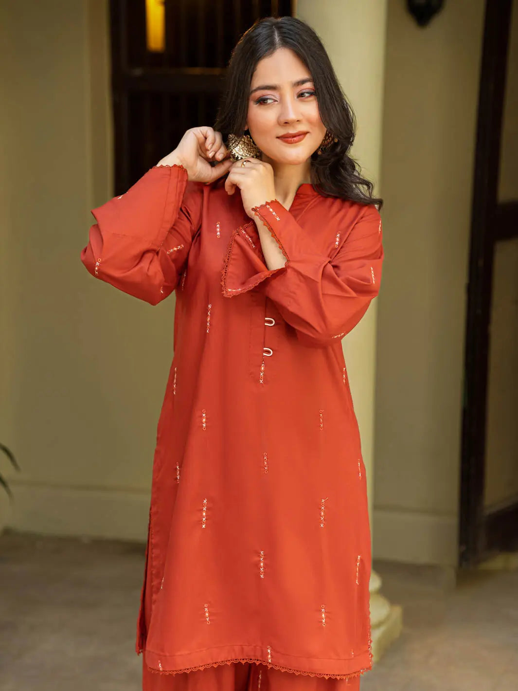 Nafeesa | Co-Ord Set | Rust