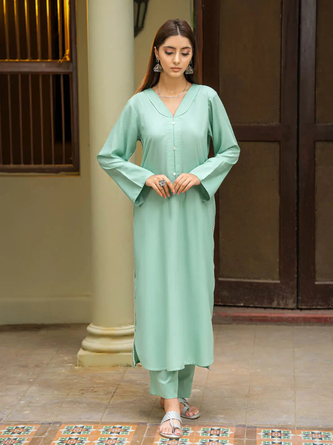 Saath | Co-Ord Set | Ice Green